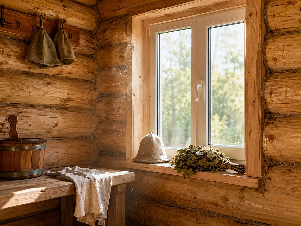 Пластиковое окно в предбаннике